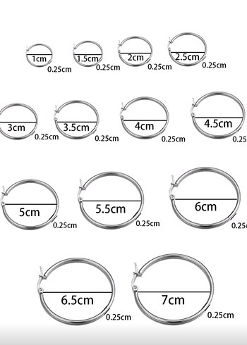  Beden Gri Minimalist Halka Küpe Seti