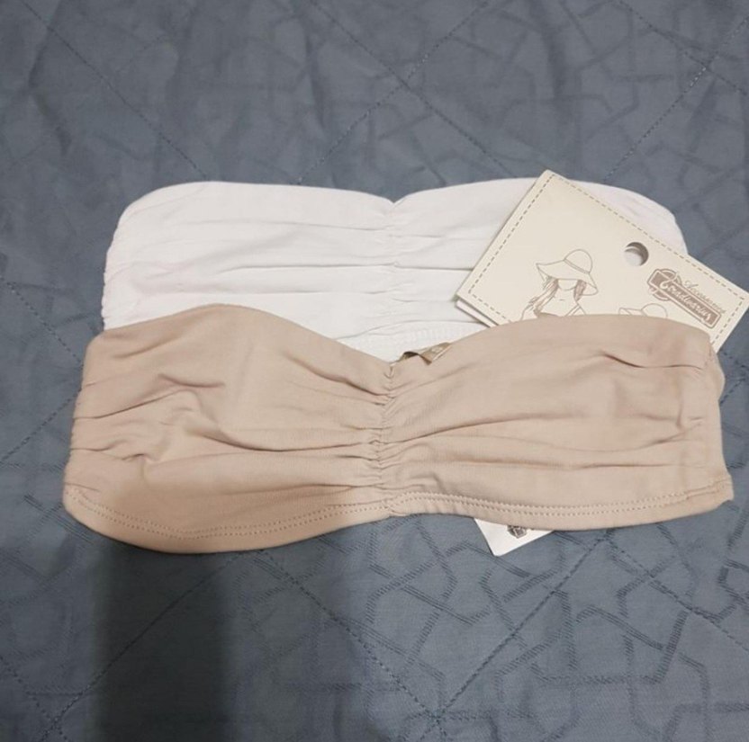 Leopar Desenli Straplez Bikini Üstü - Görsel 2