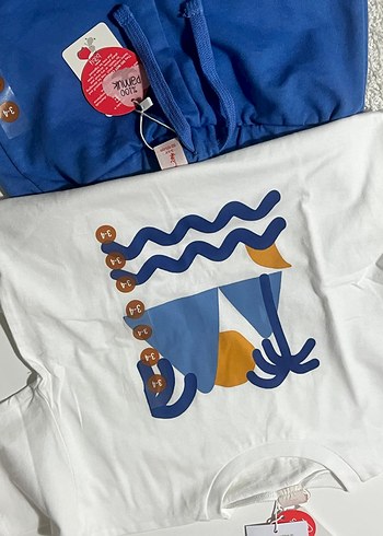 Mavi Baskılı Erkek Çocuk Set