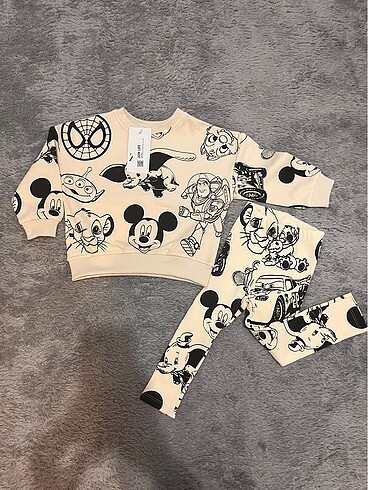 5 Yaş Beden Mickey ve arkadaşları baskılı çocuk takım