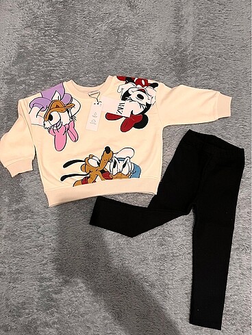 Zara Minnie mouse ve arkadaşları baskılı takım