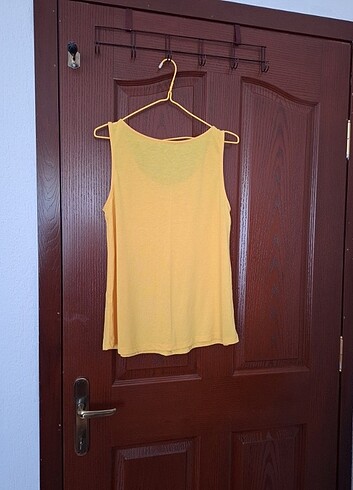 l Beden sarı Renk LCW Önü Baskılı Kadın Tshirt