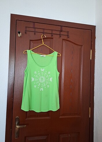l Beden turkuaz Renk LCW Önü Baskılı Kadın Tshirt