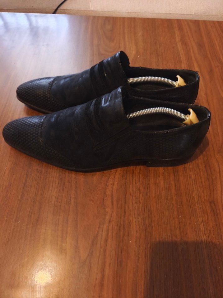 Kemal Tanca Rugan Siyah Parlak Deri Klasik Erkek Ayakkabı - Görsel 2