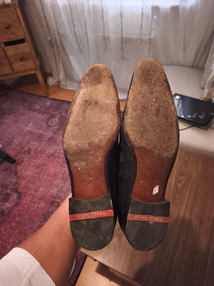 Kemal Tanca Rugan Siyah Parlak Deri Klasik Erkek Ayakkabı - Görsel 5