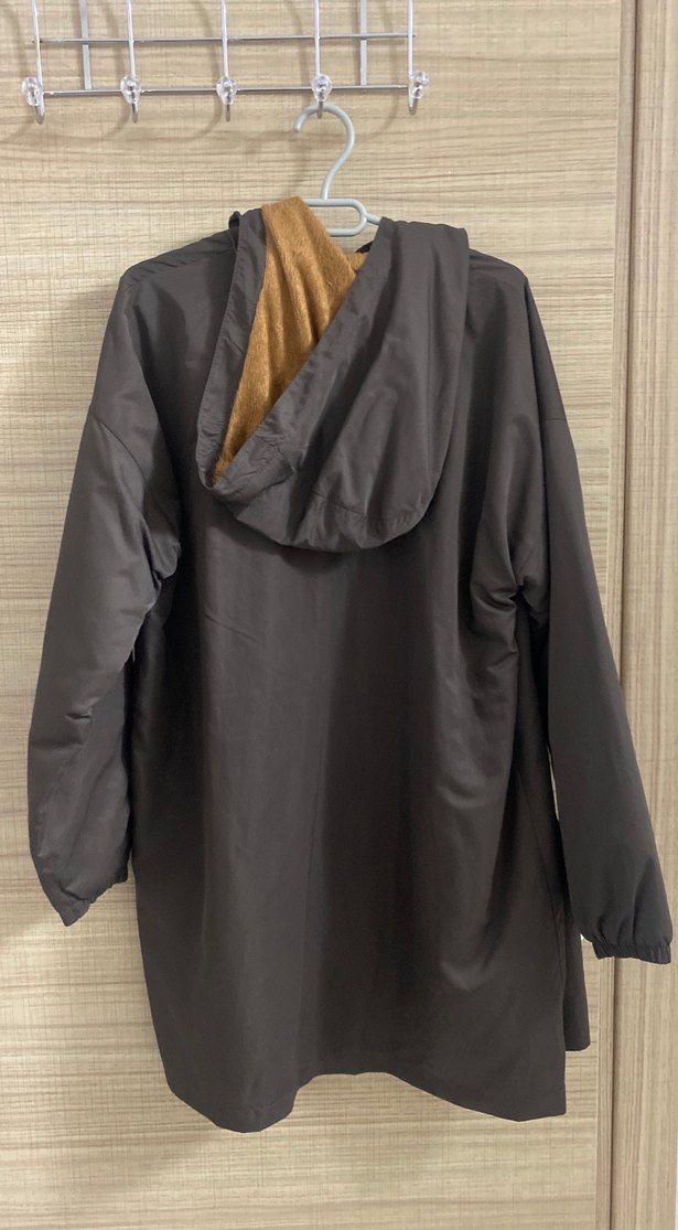 Kahverengi İçi Yünlü Kısa Parka - Görsel 3