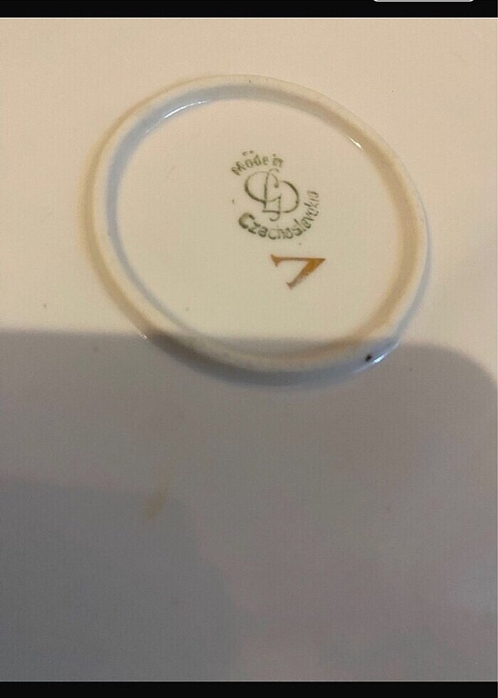 Czachaslavakia Porselen Kase - Görsel 4