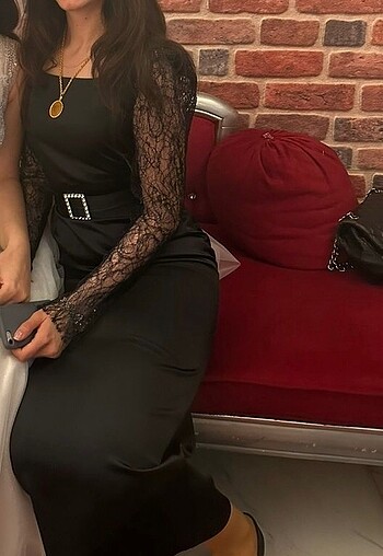 Diğer Siyah saten elbise
