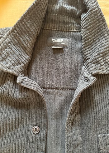 Gri Keten Düğmeli Erkek Gömlek - Görsel 3