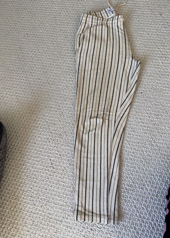 ZARA çizgili keten ERKEK pantolon - Görsel 2