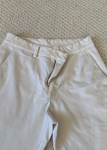 Erkek ZARA Beyaz Kumaş Pantolon - Görsel 5