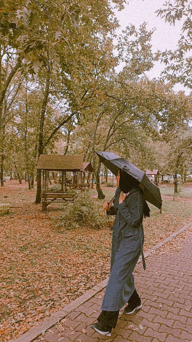 Kadın Lacivert Denim Midi Yağmurluk - Görsel 4