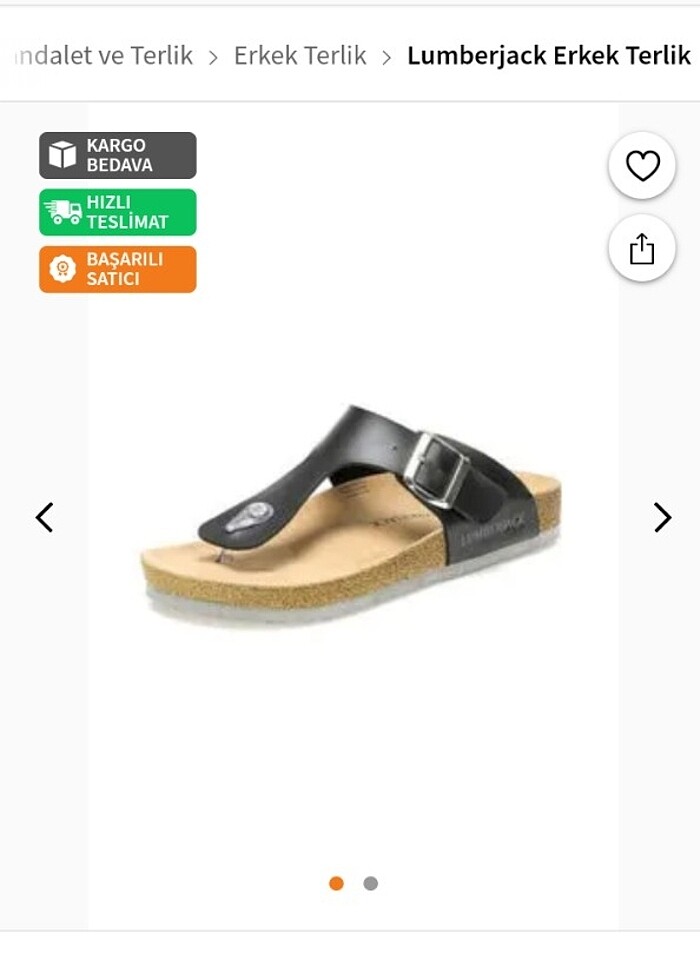 Sandelet erkek 39 /40 uyumlu - Görsel 2