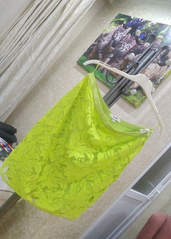 Yeşil Dantel Mini Etek. - Görsel 3