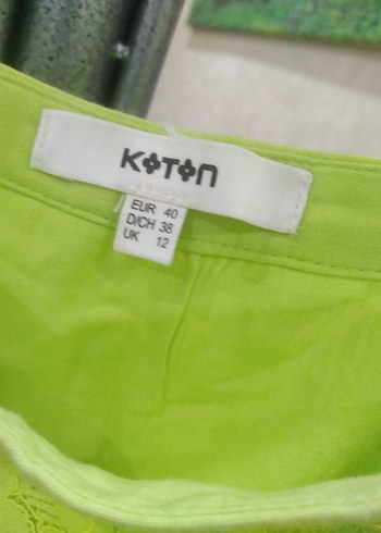 Yeşil Dantel Mini Etek. - Görsel 7