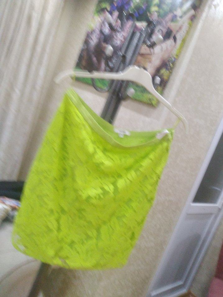 Yeşil Dantel Mini Etek. - Görsel 5