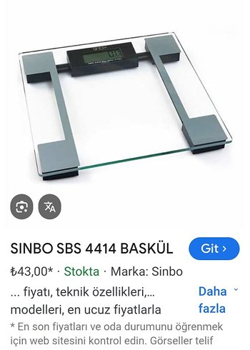 Beden Sinco SBS4414 Dijital Cam Baskül