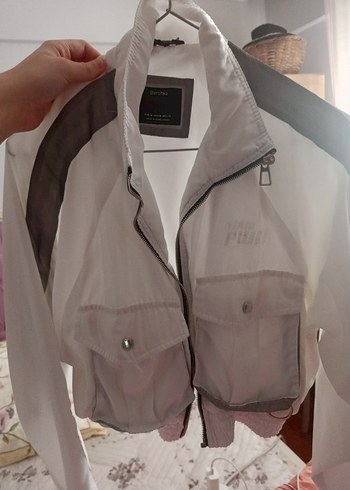 Beyaz Yüksek Yakalı Kadın Eşofman Üstü ve gri eşofman altı - Görsel 6