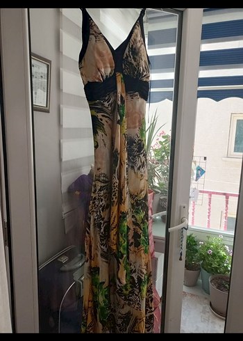 Bohem Etnik Desenli Uzun Elbise - Görsel 2