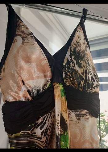 Bohem Etnik Desenli Uzun Elbise - Görsel 4