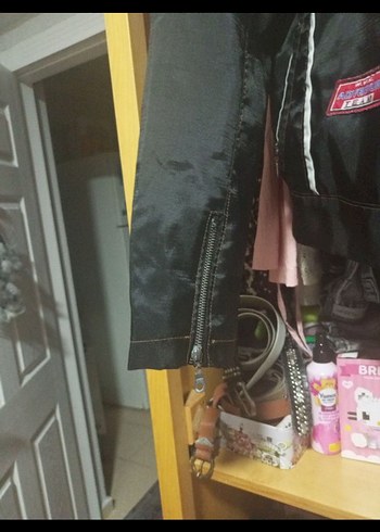 Siyah Fermuarlı Biker Kadın Ceket - Görsel 3