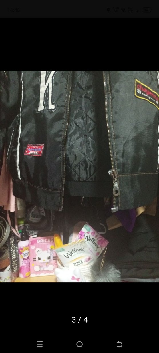 Siyah Fermuarlı Biker Kadın Ceket - Görsel 2