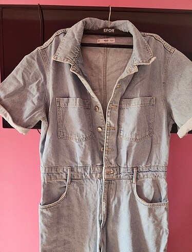 Mango Mango Mavi denim kot tulum