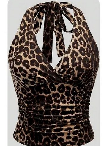 Leopar Desenli Bluz