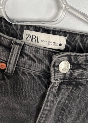 Gri Midi Denim Kadın Jean - Görsel 2