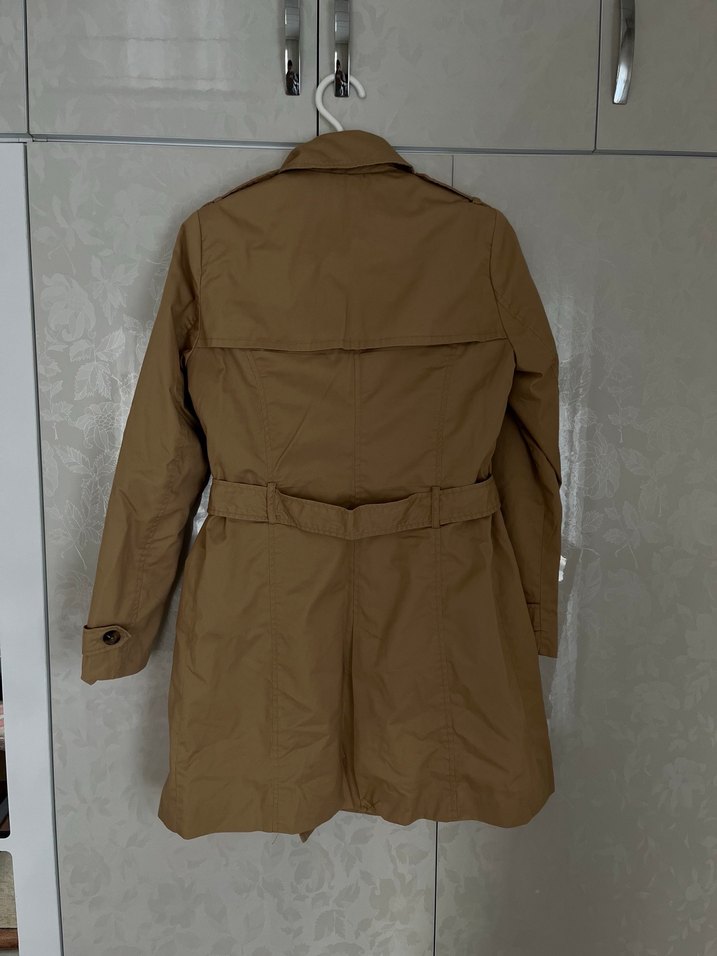 Bej Midi Kadın Trençkot - Görsel 4