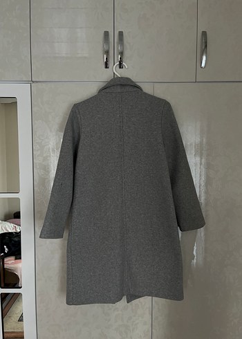 Gri Düğmeli Klasik Kaban - Görsel 4