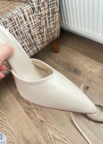 Beyaz Stiletto Topuklu Kadın Abiye Ayakkabı - Görsel 5