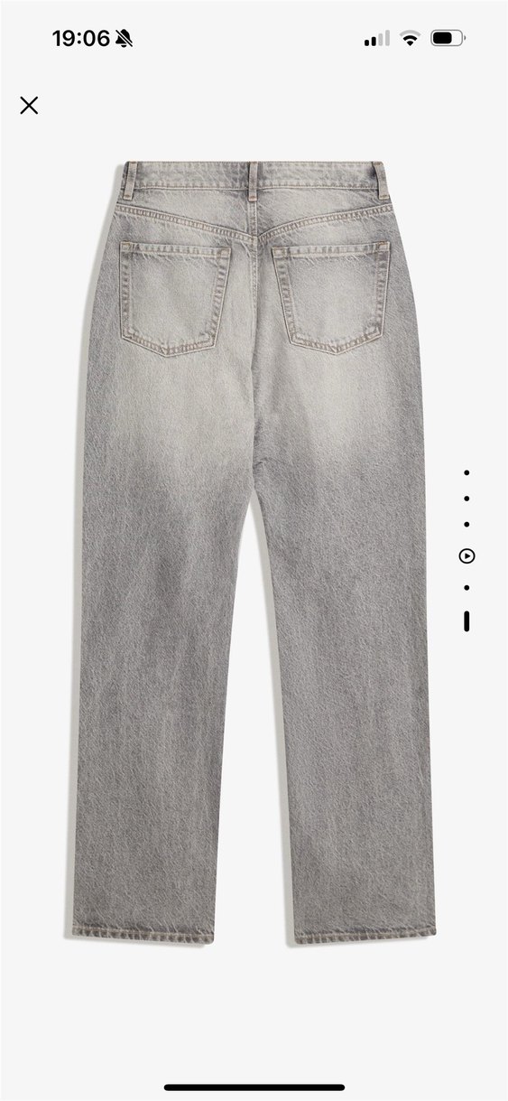BERSHKA Gri Straight Fit Jean - Görsel 2