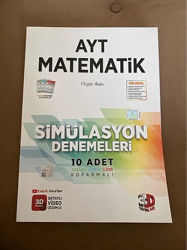 3D YAYINLARI AYT MATEMATİK DENEMESİ