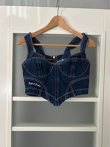 SAGAZA Studio kot crop üst