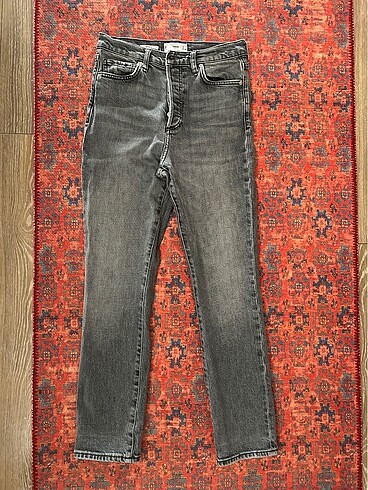 Mango gri kot pantalon