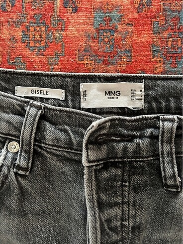 36 Beden Mango gri kot pantalon