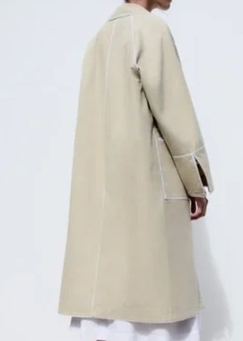 Zara Bej Uzun Kadın Trençkot