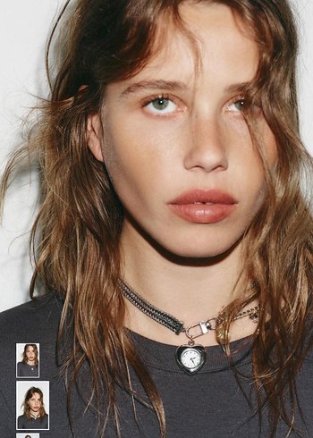 Gri Midi Minimalist Kadın Kolye - Görsel 2