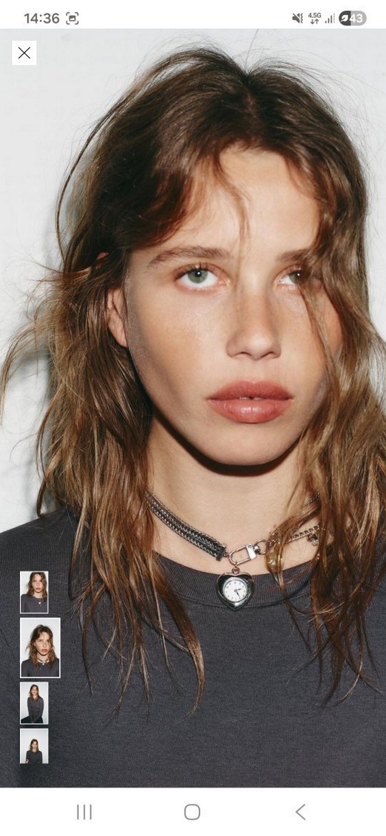 Gri Midi Minimalist Kadın Kolye - Görsel 2