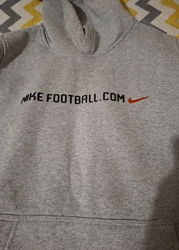 Gri Baskılı Erkek Sweatshirt Kapüşonlu