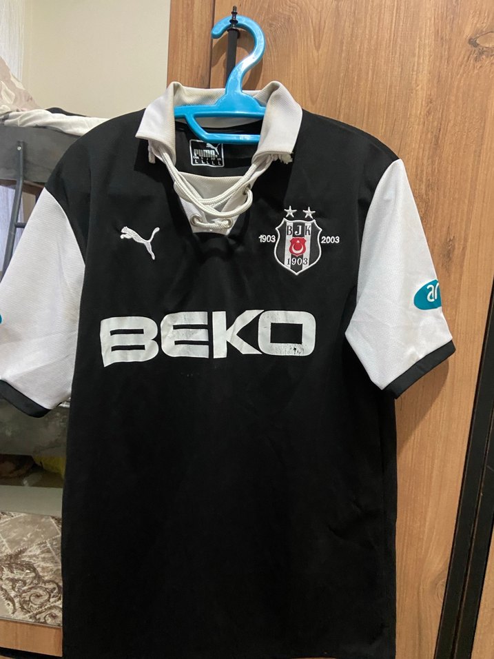 Erkek Siyah Baskılı Kısa Kollu Spor Forması - Görsel 2