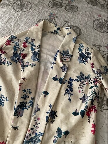m Beden Çiçek desenli ceket blazer
