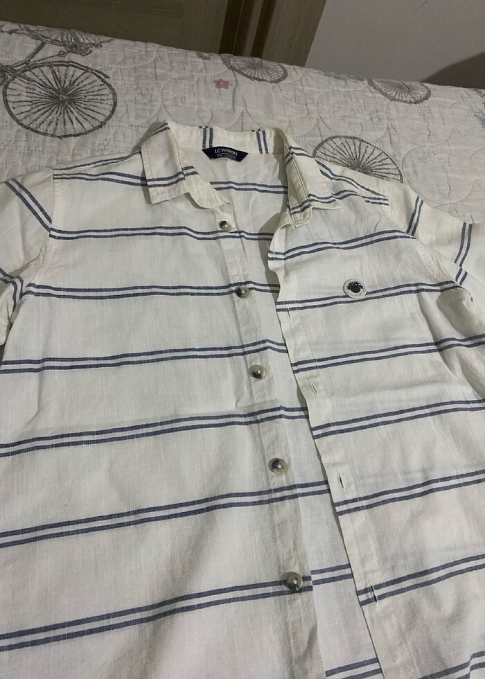 Erkek çocuk çizgili gömlek - Görsel 2