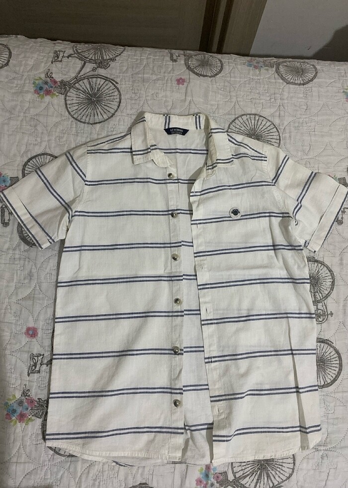 Erkek çocuk çizgili gömlek - Görsel 1