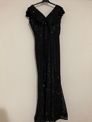 Diğer Abiyefon Payet Elbise 42 beden (XL)Siyah
