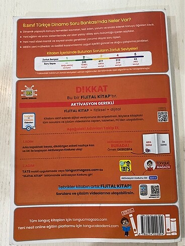 TONGUÇ DİNAMO 8.SINIF LGS TÜRKÇE SORU B