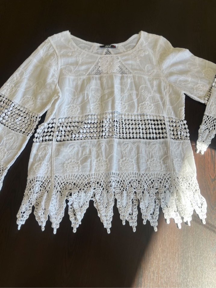 Dantel Detaylı Dilvin Beyaz Kadın Bluz - Görsel 4