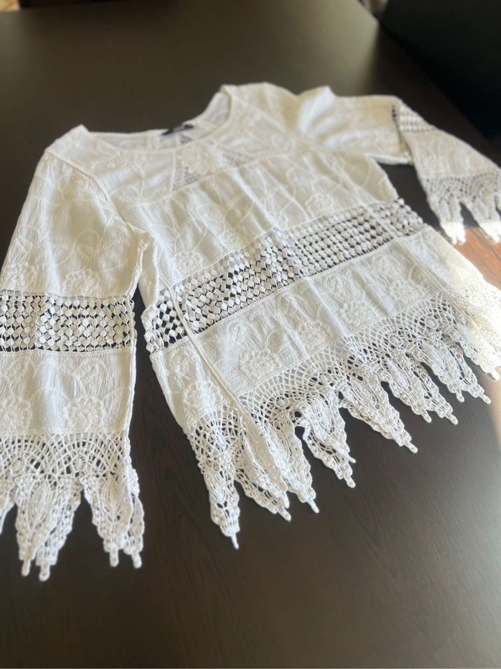 Dantel Detaylı Dilvin Beyaz Kadın Bluz - Görsel 5