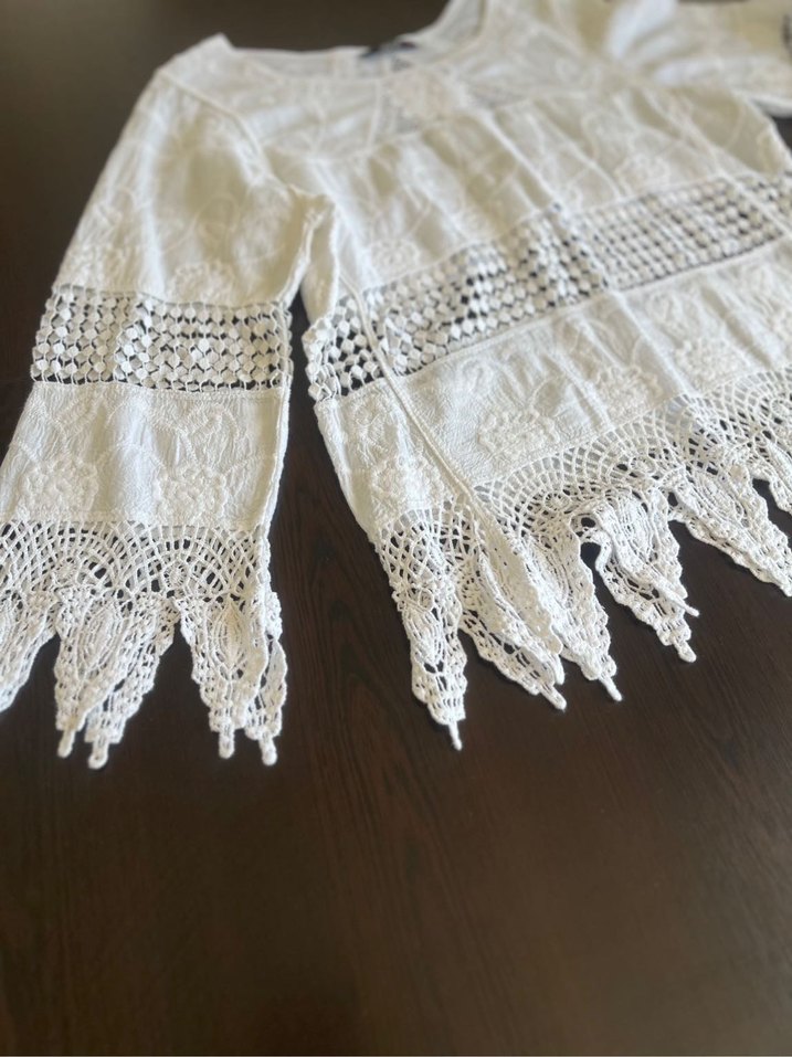 Dantel Detaylı Dilvin Beyaz Kadın Bluz - Görsel 2